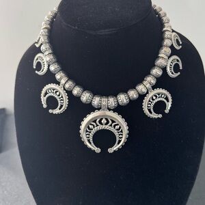 Carolyn Pollack Sterling Squash blossom Necklace vintage new